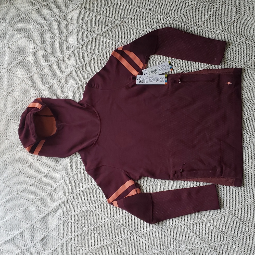 Smartwool woman's hoodie S burgundy color
